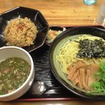 麺屋 無双 - 麺屋無双・つけ麺大盛￥750+半チャーハンセット￥150(2010.07)