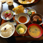 ゆたか - H27.12.13 和定食「刺身」・「天ぷら」
