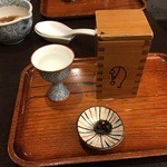 すい庵 - 日本酒は木の箱で