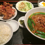 天福 - 焼き餃子定食(台湾ラーメン) 980円