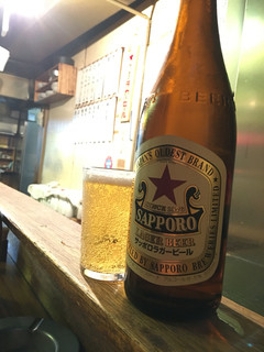 やき鳥　金富士 - 瓶ビール500円