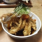 Tempura Tempei - ゲソの天ぷら
                        ここのお店の名物ということもあって、ビールとの相性もバッチリでした( ´艸｀)