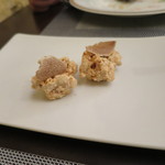 リストランテ ラ チャウ - 小菓子（上には白トリュフが！）