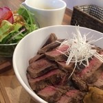 肉と葡萄酒 跳牛 - 牛たん丼 1,200円 2015.12