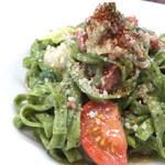 パスタ フレスカ ダンメン - 淡路島産ポークラグーと季節の野菜のチーズ添え、一味風味　¥1.150