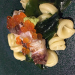 パスタ フレスカ ダンメン - いくらと白身魚とワカメのトロットレ