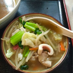 水明亭 - 野菜スープをぶっ掛けリゾットで楽しむ
