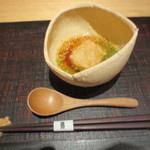 神保町 傳 - ボルチーニ茸のお出汁の揚げだしとうふ。