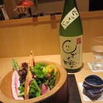 神保町 傳 - 土佐しらぎく純米吟醸しずく媛で頂きました。