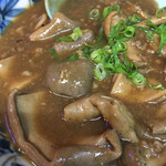 千寿雁亭 - がつカレー煮込み400円
（豚胃袋やわらかカレー煮）