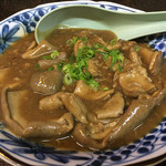 千寿雁亭 - がつカレー煮込み400円
（豚胃袋やわらかカレー煮）