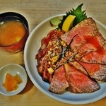 マルタケ - 『村田スペシャル丼（漬物、みそ汁付）』(2000円)！！『菊乃井本店』の村田店主と一緒に考案したメニュー～♪(^o^)丿