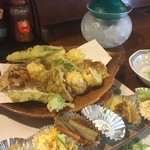 やまよし - 白子の天麩羅＆お通し