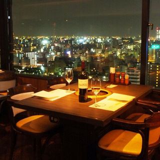 ★ 一邊欣賞名古屋的壯麗夜景，一邊享用黑毛和牛烤肉晚餐...♪