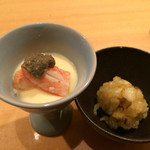 瀧口 - 三浦大根といぶりがっこの鬼おろしとズワイガニの茶わん蒸し