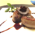 自家製つくね　フォアグラとバルサミコのロッシーニ風
