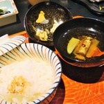 島宿　真里 - 「飯」・「汁」（おこげ御飯・すまし汁）