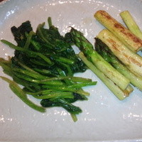 六角堂 - ホウレン草・アスパラガスの野菜焼き