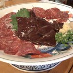馬レバー刺し＆霜降り馬刺し