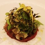 なかやま牛のソット・オーリナ　青リンゴ・クリームチーズ・バルサミコ