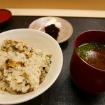 麻布十番 ふくだ - 穴子と牛蒡のご飯