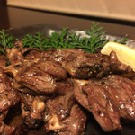 旬まる - 鶏ハツ塩焼き