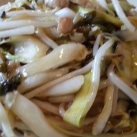 白碗竹快樓 赤坂店 - 高菜竹の子細切り豚のあんかけ焼きそば　2015.12