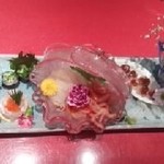 創作Dining Sushi　きくち - お刺身の盛り合わせ（誕生日会用に綺麗な盛り付けに感動）