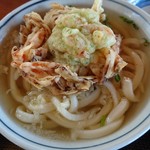 上野製麺所 - かけ(小)＋かき揚げ(海老)