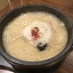 焼肉 千里 - 参鶏湯（ハーフ）はグツグツ