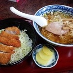 三忠 - ソースカツ丼と中華そばのセット　