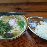 七福屋 - 山菜うどん＆カレーライス（小）