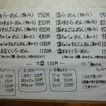 福々亭 - 【2015.12.19(土)】メニュー