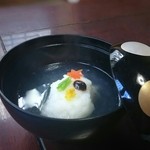 料亭 まつむら - 吸い物 薄くず仕立て 甘鯛かぶら蒸し