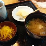 Rojji - 味噌汁、漬物、デザート【2015.12】