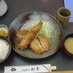 とんかつ 和幸 - ミックスフライのランチ