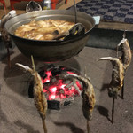 鶴の湯温泉 - 山の芋鍋