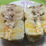 マルイチベーグル - アップルシナモンクリームチーズ、エッグ、プレーンベーグル