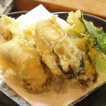 楽座 - 生食用の牡蠣を天麩羅に。（27.12月）