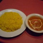 ガンジス - チキンとジャガイモのカレー、サフランライス