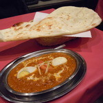 ガンジス - マトンマサラカレー、プレーンナン