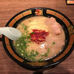 一蘭 泉大津店 - こってり 秘伝のたれ基本 ニンニク入り 青ネギ