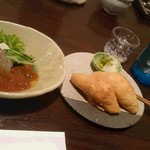 手作りこんにゃくといなり寿司。