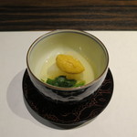 割烹 清風 - 朝獲れ春菊、三浦大根の柚子味噌