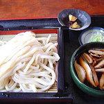 手打ちうどん さわいち - もり+しいたけ汁