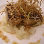 スズキのポワレ　レモンソース