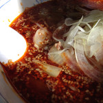 御食事処 いしい - 朝日の当たるタンタン麺です