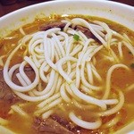 フォーハノイカンパーニュ - 牛すじコラーゲンスープ麺の麺アップですｗ