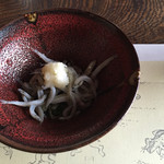 露瑚 - 先付: 白魚の釜揚げ