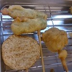 大阪新世界 串かつ さじろう - 山芋、アスパラ等